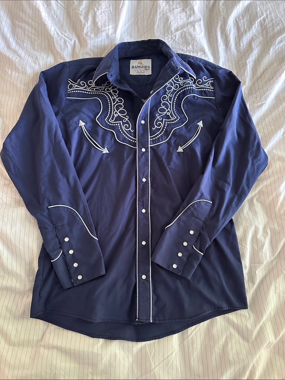 VINTAGE Ranger’s Legend Embroidered Western Cowboy Shirt - S